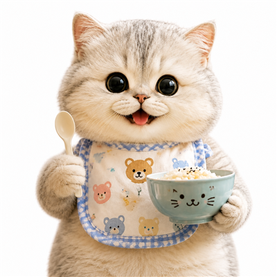 干饭人银渐层小猫